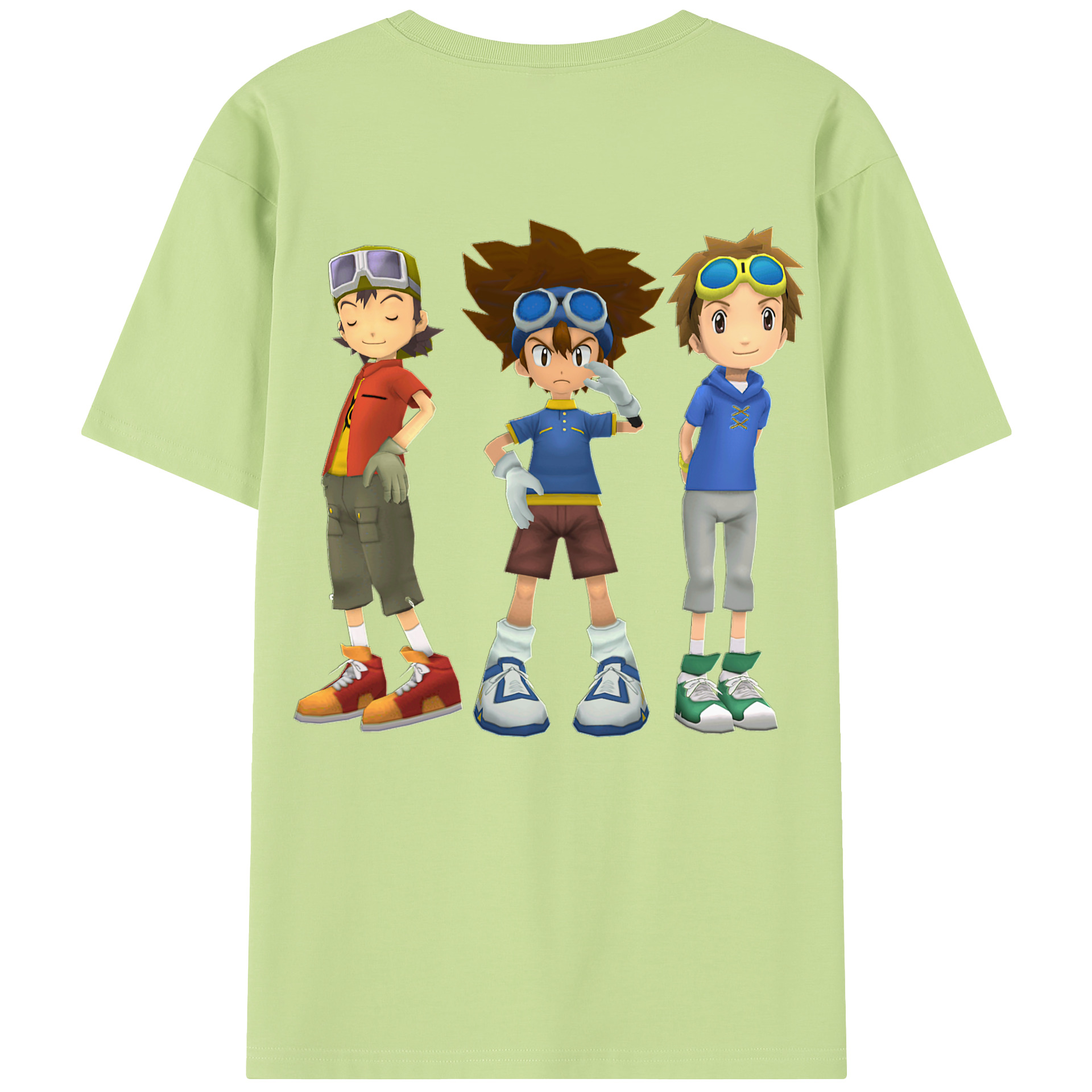 （画像用） Digimon デジタルモンスター/デジモン 綿100％半袖Tシャツ（背面プリント）